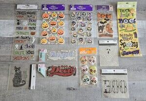 Sticker Lot - Halloween October Ghosts Scrapbooking 3D Stickers Jolee's RARE #1